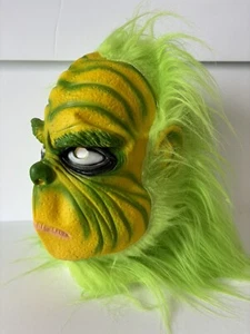 Christmas Grinch Cosplay Costume Latex Full Head Mask - Picture 1 of 8