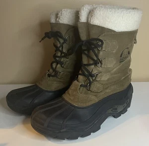 Sorel Boots Men's 8 CHILANKO Insulated Badger Winter Suede Lace Up LM1011-263 - Picture 1 of 10