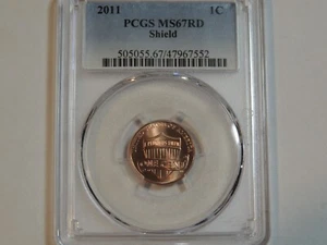 2011 P Lincoln Cent PCGS MS67RD Penny - Picture 1 of 2