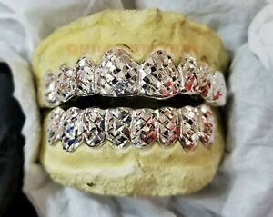 Ultra Diamond Cut Grillz 10k 14k or 18k Gold, Solid Gold Custom Fitted 