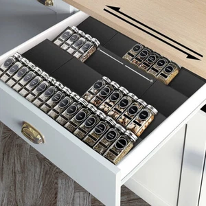 Gewürzregal Schublade Organizer Gewürz Schubladeneinsatz Küchenregal. Dosenregal - Bild 1 von 16
