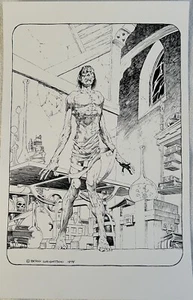 BERNIE WRIGHTSON DRUCK NAKATOMI KÜNSTLER EDITION 1974 MUMIE MONSTER SCHWARZ & WEISS - Bild 1 von 3