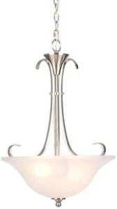 Hampton Bay 19710-000 Santa Rita 2-Light Brushed Nickel Inverted Pendant - Picture 1 of 3