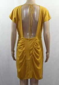 Ark & Co Yellow Dress Open Back Short Sleeves Size L - Picture 1 of 7