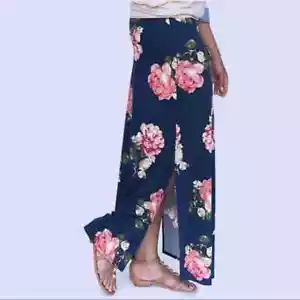 Floral maxi side slit skirt - Picture 1 of 3