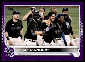 2022 Topps Series 1 #326 Jazz Chisholm Miami Marlins Meijer Purple