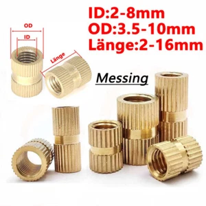 Messing Rändelmutter Gewindeeinsatz Einpressmutter Einschlagmutter M2 M2.5 M3-M8 - Bild 1 von 62
