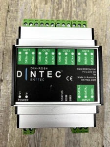 ENTTEC DIN RDS4 4-port DMX/RDM splitter NEW FREE FAST SHIPPING - Picture 1 of 5