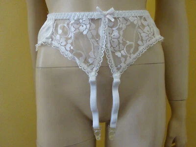 Strumpfhalter Straps Strapshalter Tanzgürtel 38-40 / 70-75 weiß mit Spitze NEU! - Bild 1 von 4