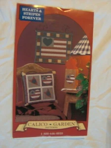 HEARTS & STARS FOREVER QUILT PATTERN Wall Hanging Pillow Gift Bag Calico Garden - Bild 1 von 3