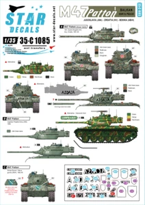Star Decals 1/35 M47 Patton - Balkan War & Peace decal 35C1085 x - Picture 1 of 2