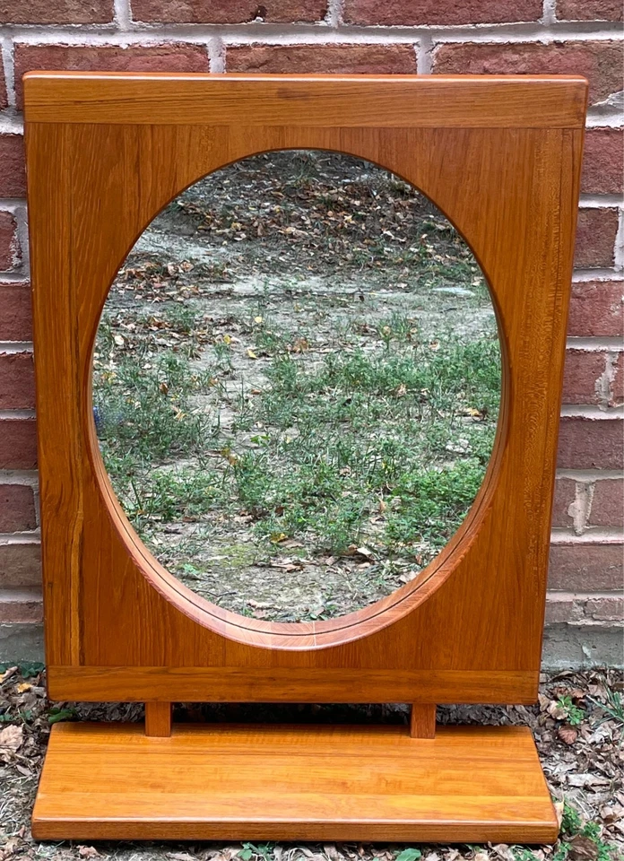 Pedersen & Hansen Viby J Danés Moderno Tocador de Teca o Espejo de Pared Estante Flotante Foto 1 de 4