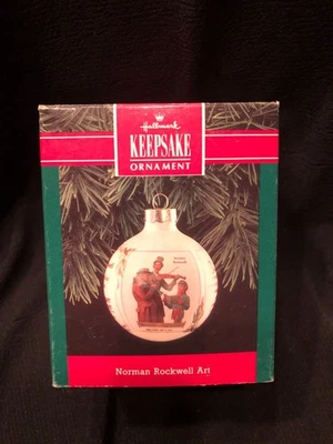 Ornamento de recuerdo de sello 1992 vintage arte Norman Rockwell Foto 1 de 4