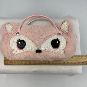 Kitty Cat Pink Fury Glass Case ONLY Pink Patton Leather Handles NO GLASSES - Picture 1 of 8