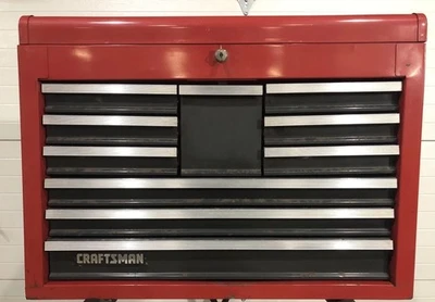 VTG 1988 CRAFTSMAN 10 DRAWER TOP MECHANICS TOOL BOX CHEST 706.652571 (FREE S&H) - Image 1 of 4
