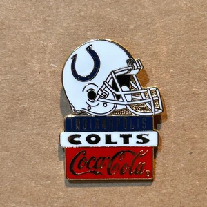 Vintage 1993 Coca Cola NFL Helmet Logo Pin ~ Indianapolis Colts - Picture 1 of 2