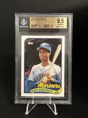 1989 Topps Traded дебютант Кен Гриффи младший No41T BGS 9.5 Gem как новый HOF Mariners  - Изображение 1 из 2