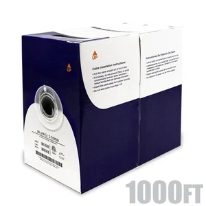 1000FT Power Cable Riser 18AWG 18/2 CCTV Security Camera Bulk Wire Copper Gray - Picture 1 of 2