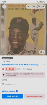 1954 Topps - Willie Mays #90 muy buen estado.  Foto 1 de 4