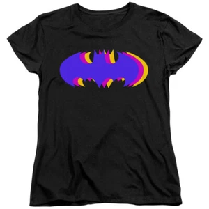 BATMAN TRI COLORED Licensed Womens & Juniors Graphic Tee Shirt SM-2XL - Picture 1 of 5