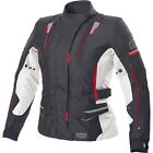 Bse Ladies Motorcycle Jacket Jana - Waterproof Textile Black White Red