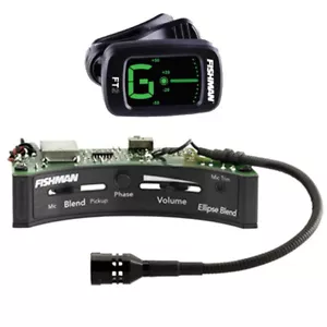 FISHMAN Ellipse Matrix Blend Preamp Pickup System Narrow w/FT-2 Clip On Tuner - Picture 1 of 3