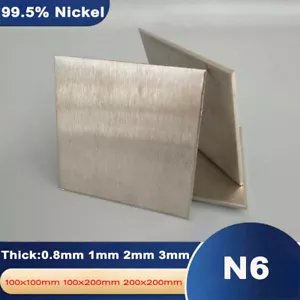 N6 Pure Nickel Ni Sheet Plate For Electroplating Anode Element Thick 0.8mm-3mm - Picture 1 of 8