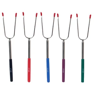 5 pcs 48" jumbo ROASTING FORK extends campfire hot dog cook camping marshmallow - Picture 1 of 2