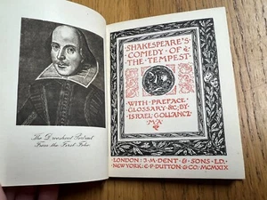 Comedy of The Tempest William Shakespeare Miniature Pocket Book 1919 Illustrated - Imagen 1 de 12