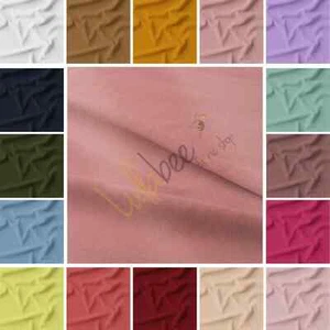 27 Colors - Plain Scuba Crepe Jersey Stretch Spandex Dress Fabric Material 60" W - Picture 1 of 57