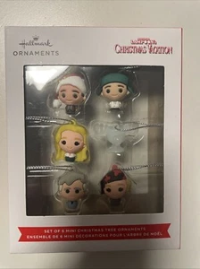 HALLMARK NATIONAL LAMPOONS CHRISTMAS VACATION MINI TREE ORNAMENT SET OF 6 NEW - Picture 1 of 4