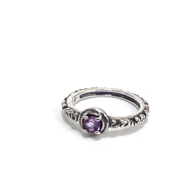 Anillo Carolyn Pollack Relios Plata de Ley 925 Púrpura Amatista Gema Banda Talla 6 Foto 1 de 4