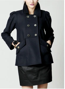 Marc by Marc Jacobs Wool Swing Peacoat Coat Jacket in Navy Blue Size XS - Picture 1 of 5