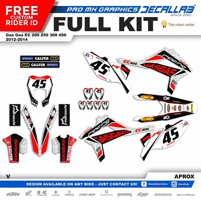 GAS GAS Enduro EC 2012 2013 2014 Durable MX Graphics Decals Stickers Decallab - Image 1 of 4