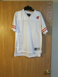Wisconsin Badgers Adidas Blank Football Jersey Youth L (14-16) EUC - Picture 1 of 3