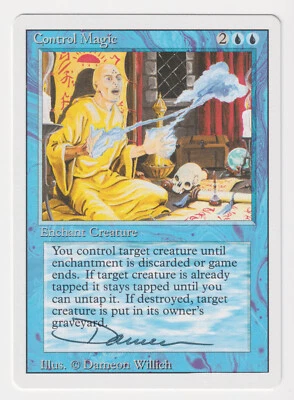 Signed Control Magic Proof LP Revised Artist Dameon Willich 1994 MTG Magic AP! - Image 1 of 2