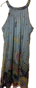 Anu by Natural Kleid Gr. XL Resort Wear Abend Strand Party transparent gefüttert Perlen - Bild 1 von 2