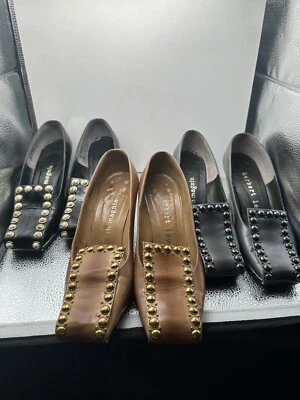 Women’s Vintage Herbert Levine Pumps, Size7, Leather Gorgeous!  3 to Choose From - Image 1 of 4