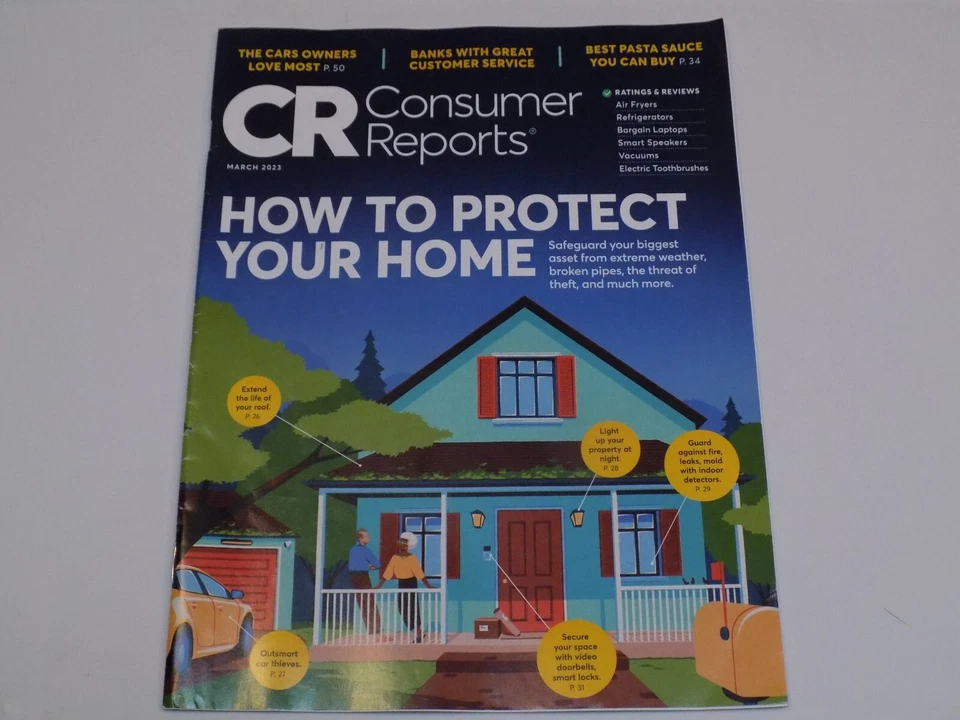 Consumer Reports Magazine March 2023 Protect Your Home Toothbrushes Banks Cars - Image 1 of 1