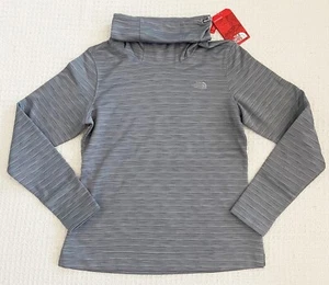 The North Face Women Novelty Glacier Fleece Funnel Neck Pullover Grey Large $60 - Picture 1 of 6