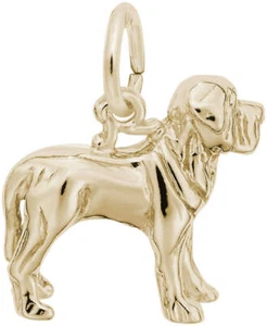 Gold-Plated Sterling Silver Mastiff Dog Charm by Rembrandt - Picture 1 of 2