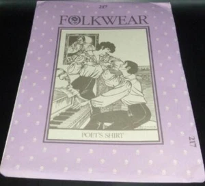 Folkwear 217 Poet Pirate Renaissance Medieval Shirt Sewing Costume Pattern LARP - Picture 1 of 4