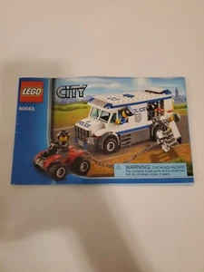 LEGO® City 60043 Prisoner Transporter Instruction Manual Only! - Picture 1 of 4