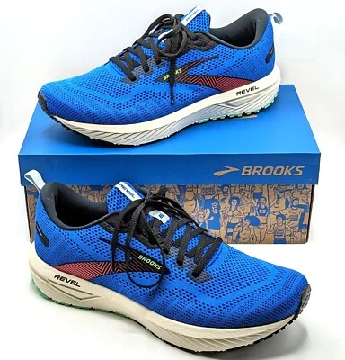 Brooks “Revel 6” Men’s All-Day Responsive Shoe [Victoria Blue/Black/Springbud] - Image 1 of 4