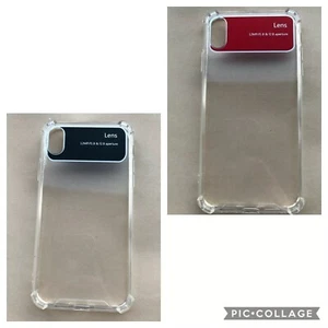 Funda para iPhone XR y XS Max de lujo delgada a prueba de golpes silicona transparente con rojo/negro - Imagen 1 de 16
