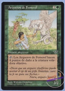 Femeref Archers Spanish Mtg MISPRINT Missing the word "attacking" from the text - Imagen 1 de 5