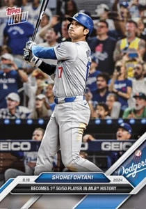 2024 TOPPS NOW MLB CARD LOS ANGELES DODGERS SHOHEI OHTANI #722 1st 50/50 PLAYER - Picture 1 of 1