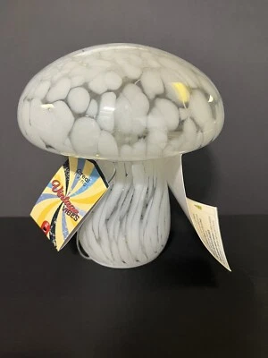 Confetti Glass Mushroom Light With Internal Led Fairy Lights Battery Operated - Image 1 of 4