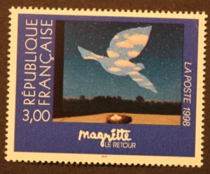 Timbre - FRANCE - Tableau de MAGRITTE - 1998 - Neuf ** - YT3145 - Picture 1 of 1