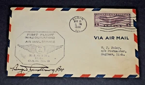 1930 United States Stamps - Sc# C12 - 5 Cent Air - Special Cover - Elgin, IL - Picture 1 of 5